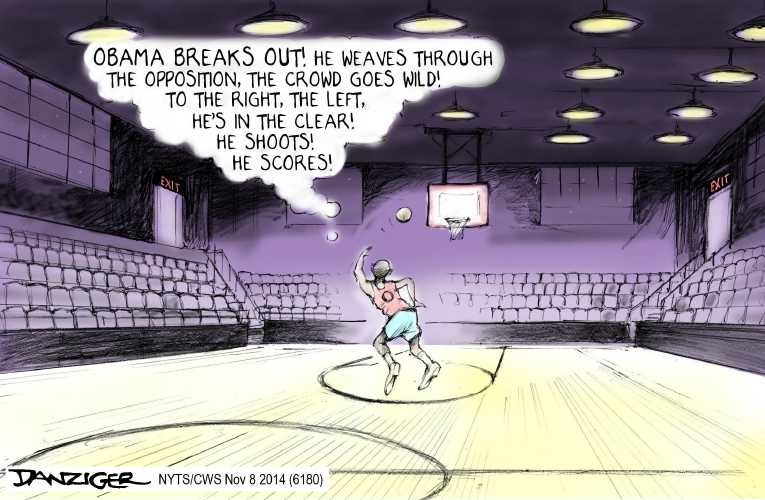 Political/Editorial Cartoon by Jeff Danziger, CWS/CartoonArts Intl. on Obama Still Dreaming