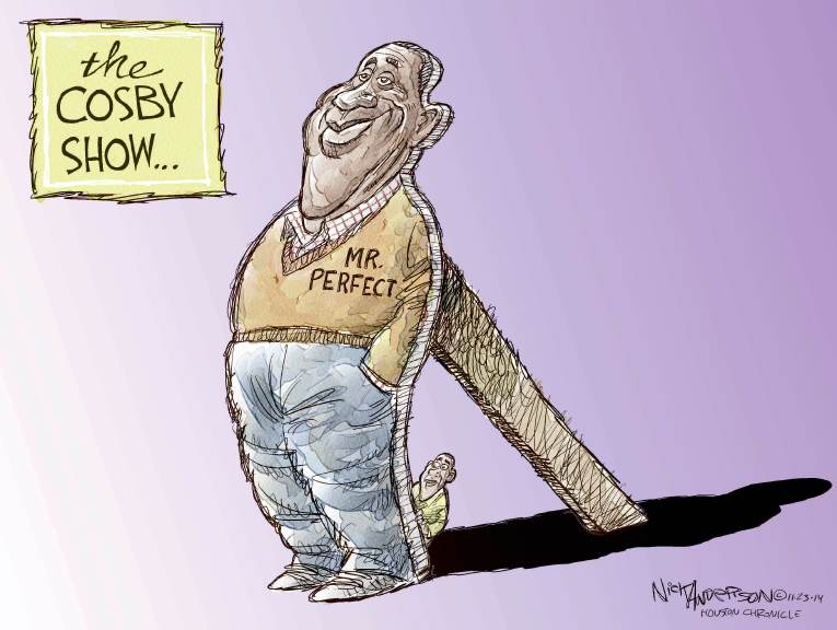 Political/Editorial Cartoon by Nick Anderson, Houston Chronicle on Bill Cosby Accused of Rape