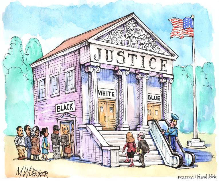Political/Editorial Cartoon by Matt Wuerker, Politico on No Indictment for Wilson
