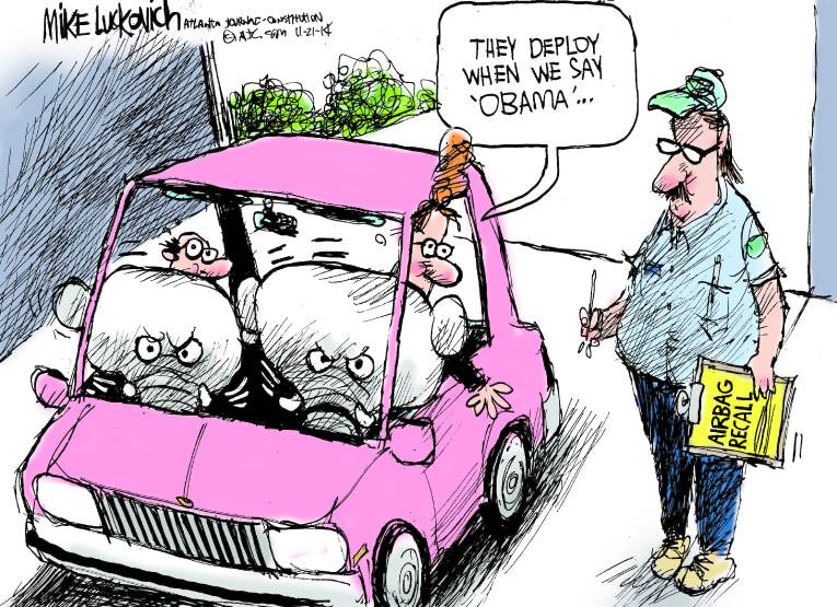 Political/Editorial Cartoon by Mike Luckovich, Atlanta Journal-Constitution on Benghazi Report Released