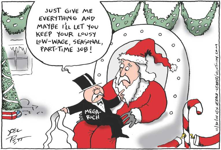 Political/Editorial Cartoon by Joel Pett, Lexington Herald-Leader, CWS/CartoonArts Intl. on Black Friday Sluggish
