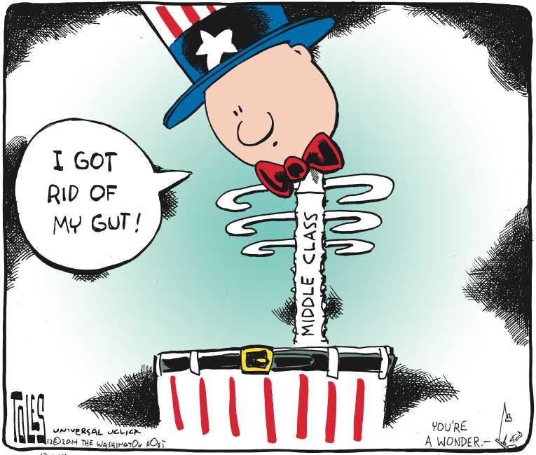 Political/Editorial Cartoon by Tom Toles, Washington Post on Black Friday Sluggish