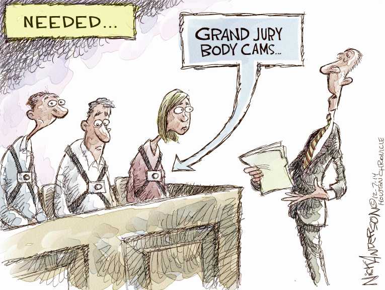 Political/Editorial Cartoon by Nick Anderson, Houston Chronicle on Protests Spread Throughout US