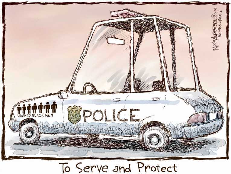 Political/Editorial Cartoon by Nick Anderson, Houston Chronicle on Protests Spread Throughout US