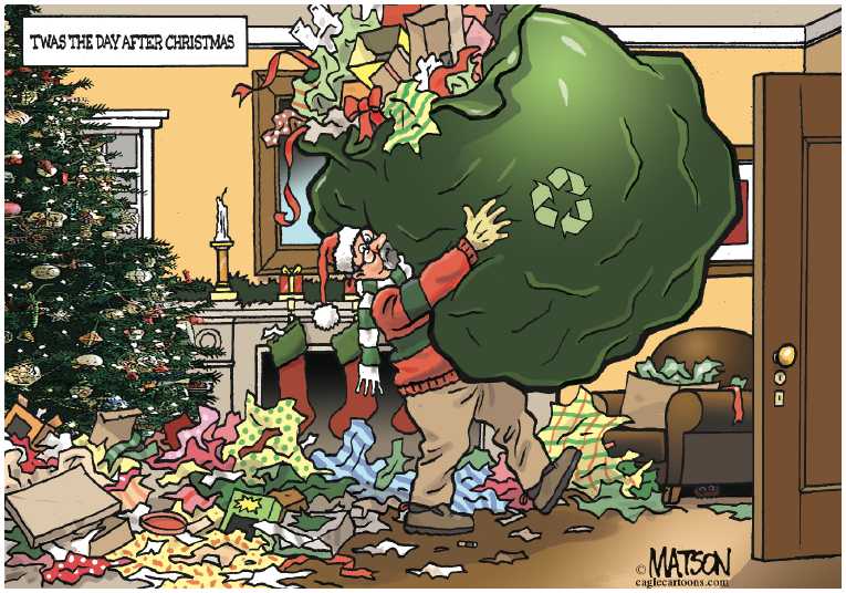 Political/Editorial Cartoon by RJ Matson, Cagle Cartoons on Americans Celebrate Christmas