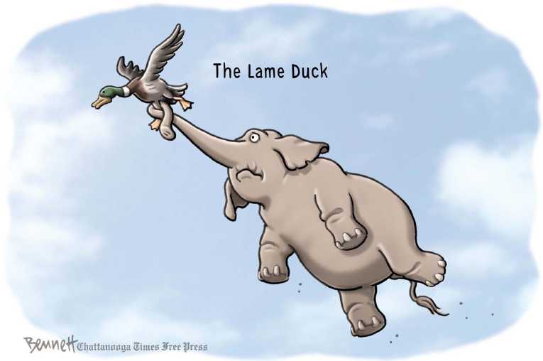 Political/Editorial Cartoon by Clay Bennett, Chattanooga Times Free Press on President Revitalized