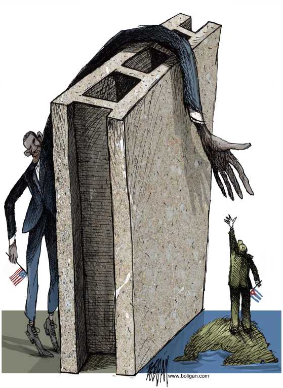 Political/Editorial Cartoon by Angel Boligan, El Universal, Mexico City, Mexico on US/Cuba Details Evolving