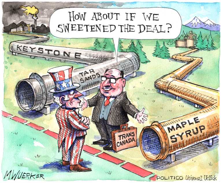 Political/Editorial Cartoon by Matt Wuerker, Politico on Record High Temps in 2014