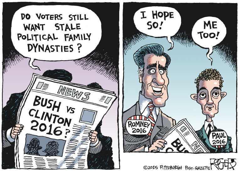 Political/Editorial Cartoon by Rob Rogers, The Pittsburgh Post-Gazette on Romney Might Run