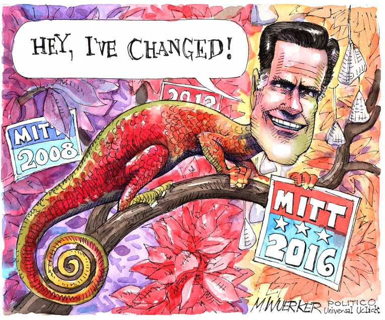 Political/Editorial Cartoon by Matt Wuerker, Politico on Big Announcement in 2016 Race