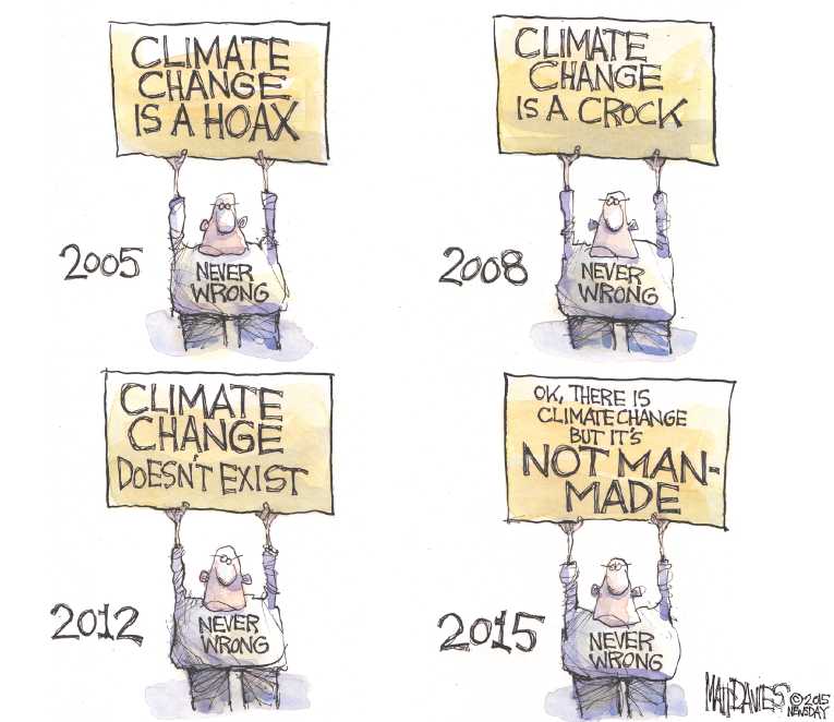 Political/Editorial Cartoon by Matt Davies, Journal News on Extreme Weather Rocks Nation