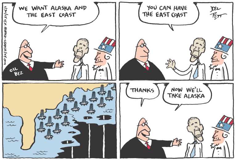 Political/Editorial Cartoon by Joel Pett, Lexington Herald-Leader, CWS/CartoonArts Intl. on Extreme Weather Rocks Nation