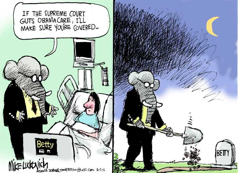 Political/Editorial Cartoon by Mike Luckovich, Atlanta Journal-Constitution on Tea Party Gaining Traction