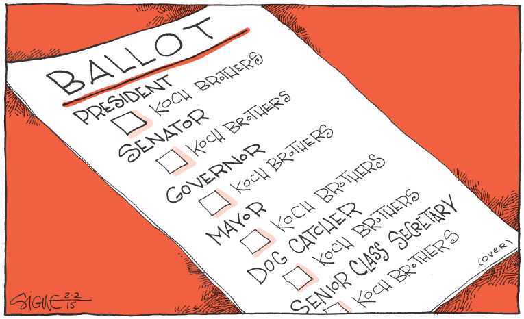 Political/Editorial Cartoon by Signe Wilkinson, Philadelphia Daily News on America Reshapes Elections