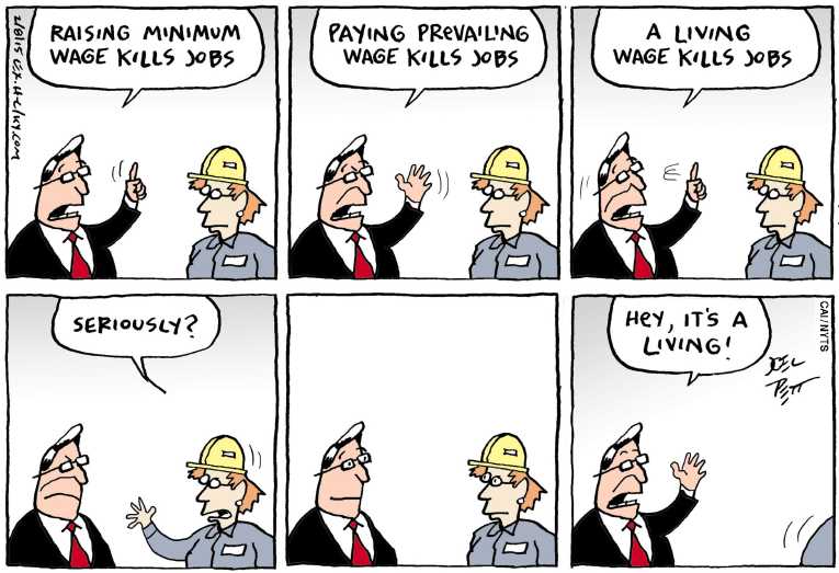 Political/Editorial Cartoon by Joel Pett, Lexington Herald-Leader, CWS/CartoonArts Intl. on New Economy Emerging