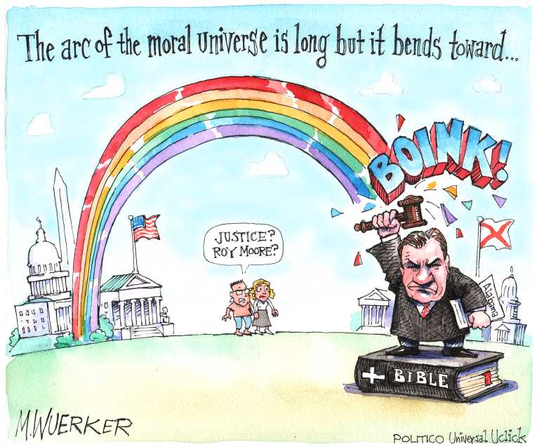 Political/Editorial Cartoon by Matt Wuerker, Politico on Gay Marriage Legal in Alabama