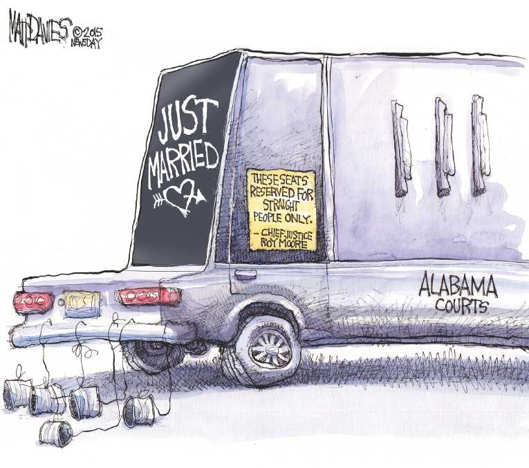 Political/Editorial Cartoon by Matt Davies, Journal News on Alabama Secedes