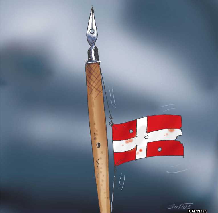 Political/Editorial Cartoon by Julius Hansen, Horsens Folkeblad, Horsens, Denmark on In Other News