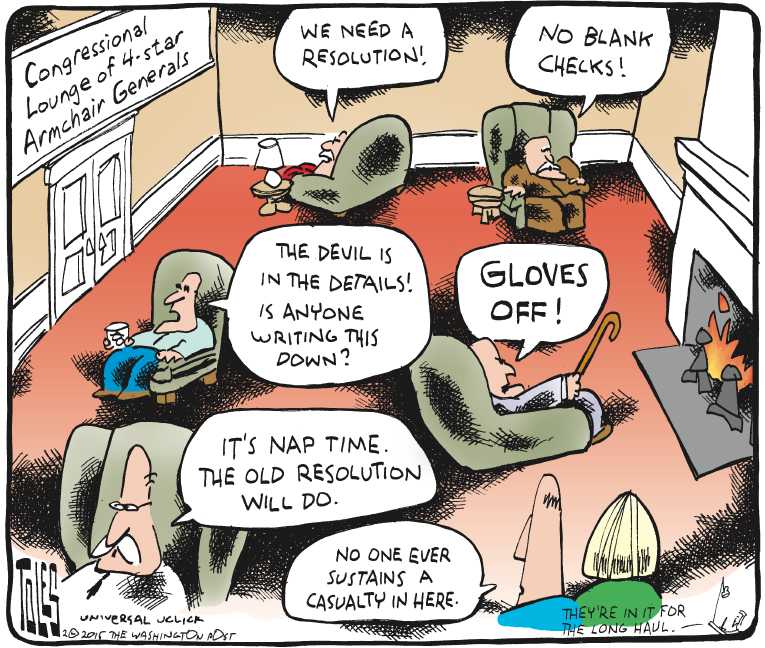 Political/Editorial Cartoon by Tom Toles, Washington Post on President Seeking More Powers