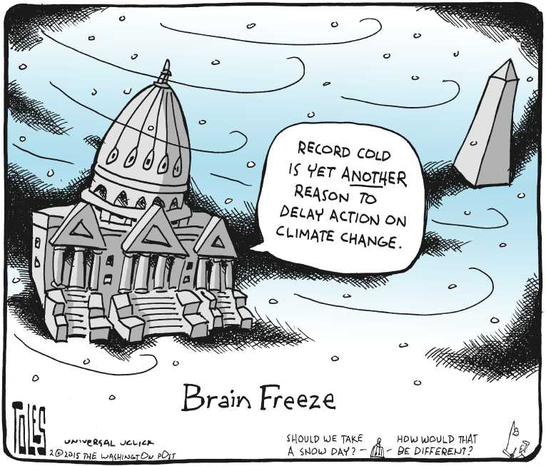 Political/Editorial Cartoon by Tom Toles, Washington Post on Weather Records Shattered