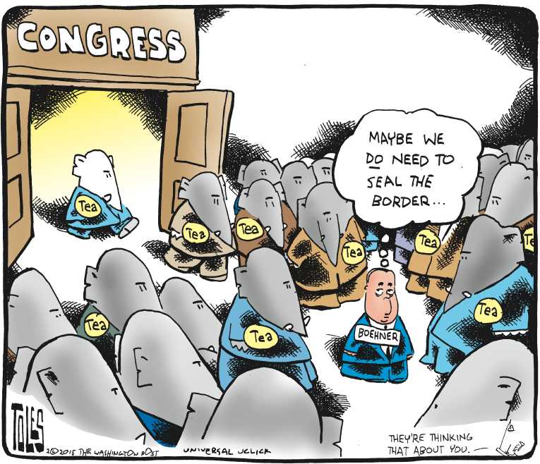 Political/Editorial Cartoon by Tom Toles, Washington Post on Republican Party Fights for Power