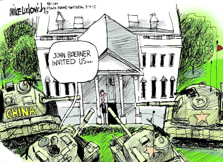 Political/Editorial Cartoon by Mike Luckovich, Atlanta Journal-Constitution on Republican Party Fights for Power