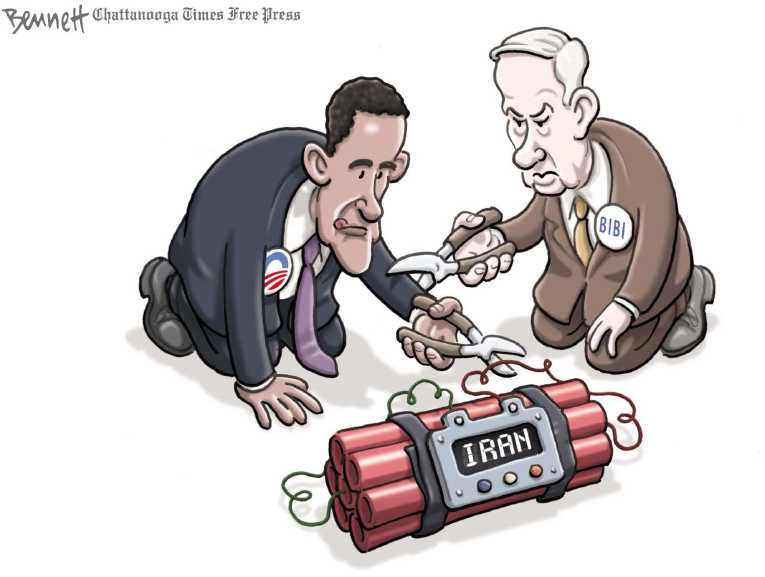 Political/Editorial Cartoon by Clay Bennett, Chattanooga Times Free Press on Netanyahu Wows GOP