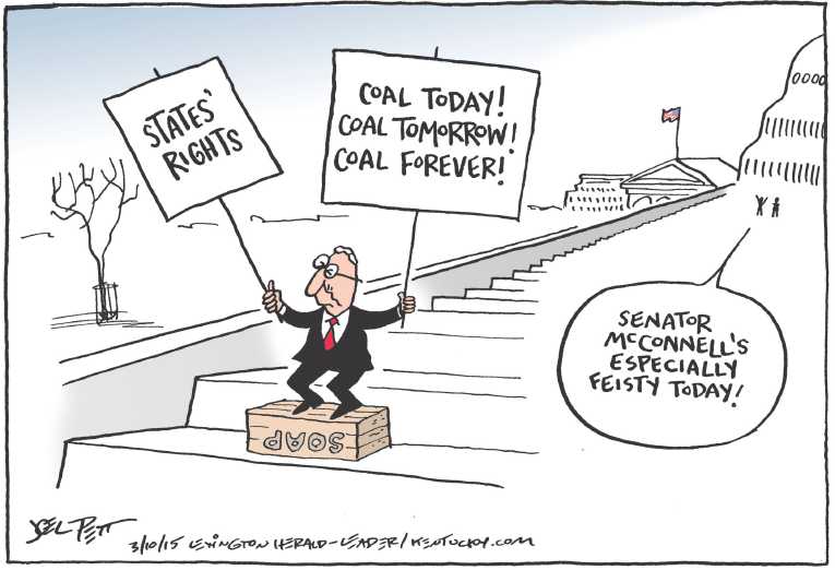 Political/Editorial Cartoon by Joel Pett, Lexington Herald-Leader, CWS/CartoonArts Intl. on Republicans Deny Climate Change