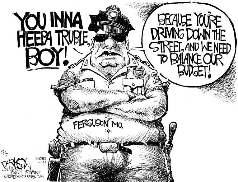 Political Cartoon On Ferguson Police Force Blasted By John Darkow Columbia Daily Tribune
