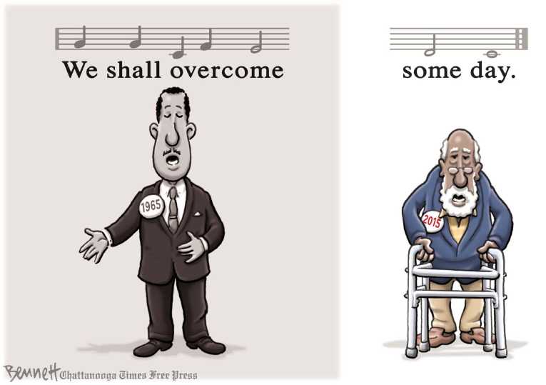 Political/Editorial Cartoon by Clay Bennett, Chattanooga Times Free Press on Ferguson Police Force Blasted