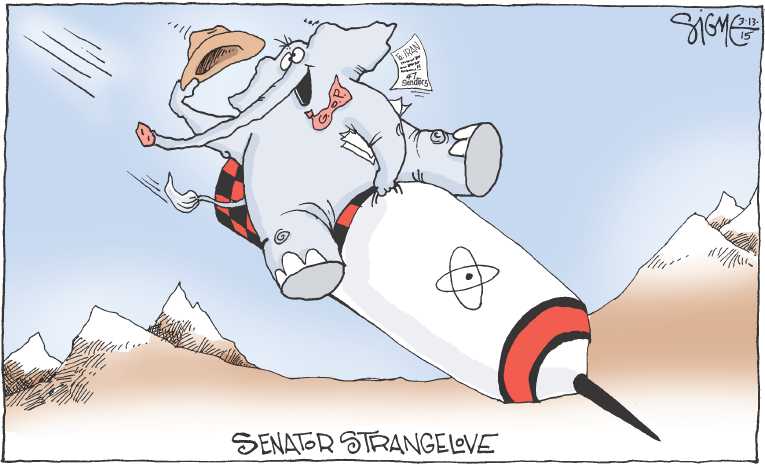 Political/Editorial Cartoon by Signe Wilkinson, Philadelphia Daily News on Republicans Go Ballistic