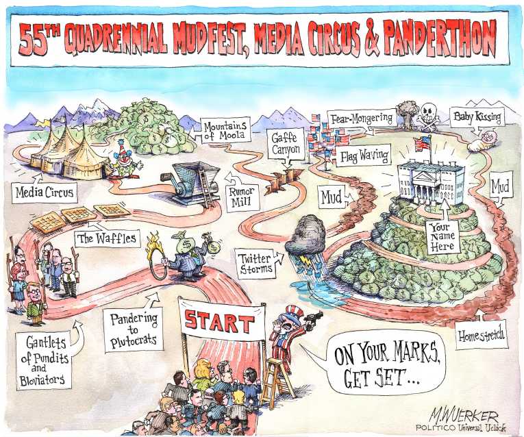 Political/Editorial Cartoon by Matt Wuerker, Politico on More Hopefuls to Follow Cruz