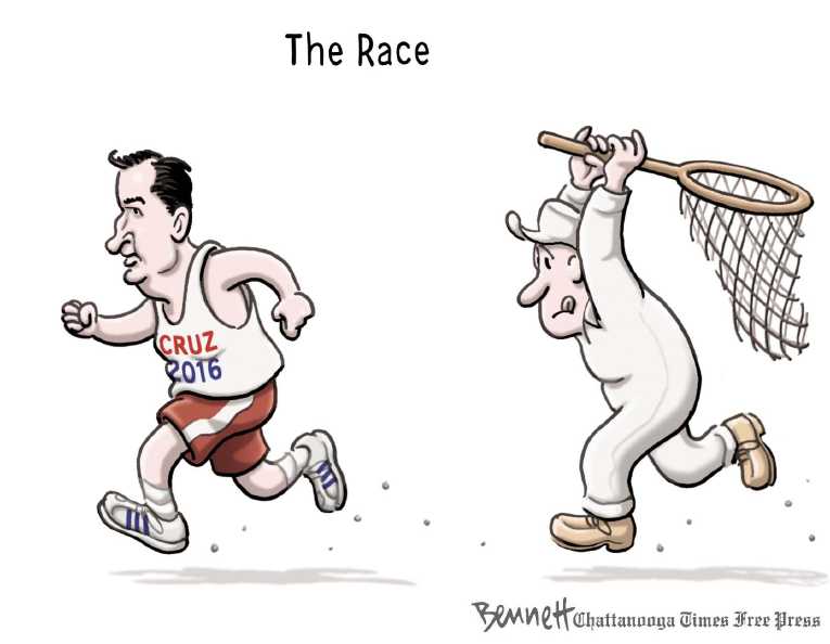 Political/Editorial Cartoon by Clay Bennett, Chattanooga Times Free Press on Cruz Answers God’s Prayers