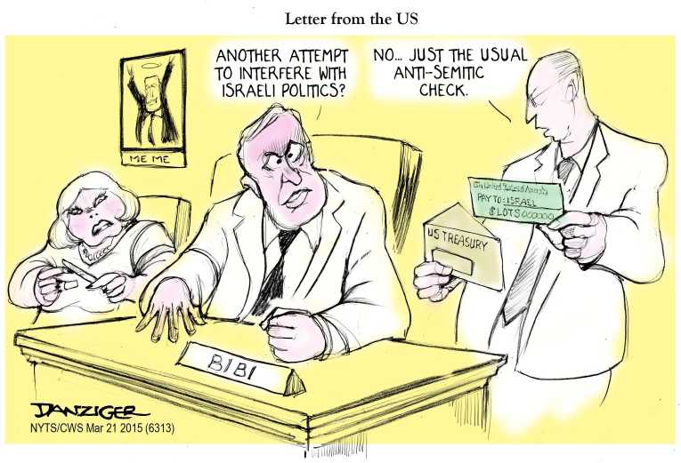 Political/Editorial Cartoon by Jeff Danziger, CWS/CartoonArts Intl. on Netanyahu Recants