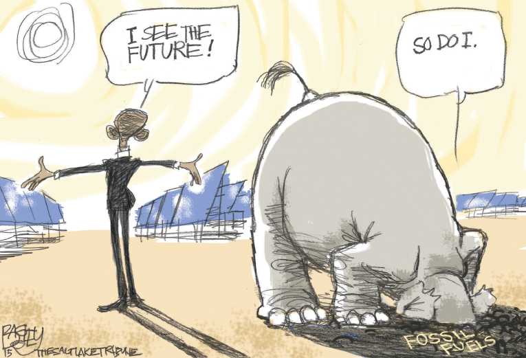 Political/Editorial Cartoon by Pat Bagley, Salt Lake Tribune on GOP Sharpens Message