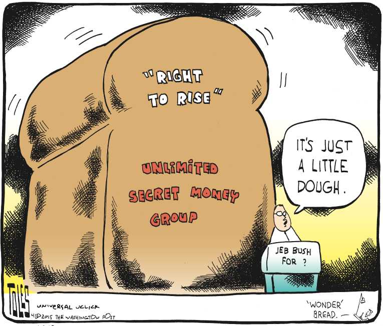Political/Editorial Cartoon by Tom Toles, Washington Post on Rand Paul Announces Candidacy