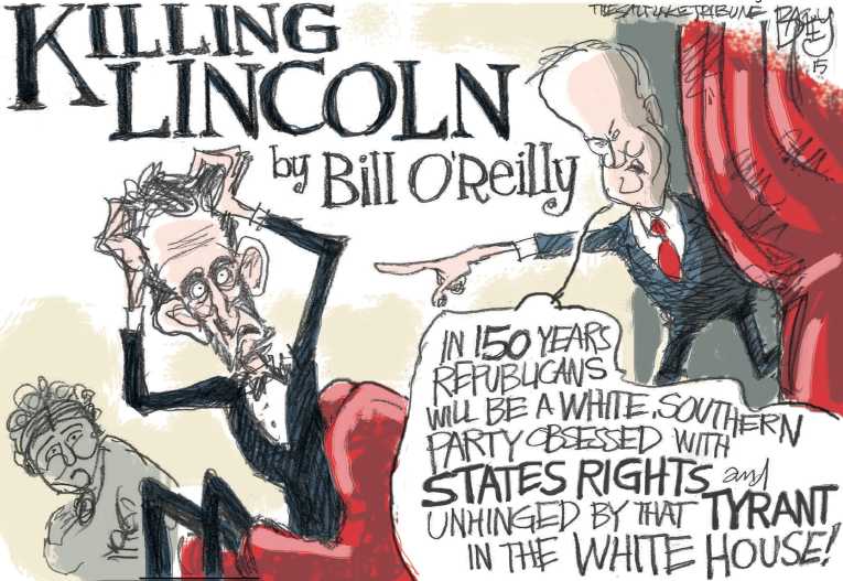Political/Editorial Cartoon by Pat Bagley, Salt Lake Tribune on GOP Targets Obama