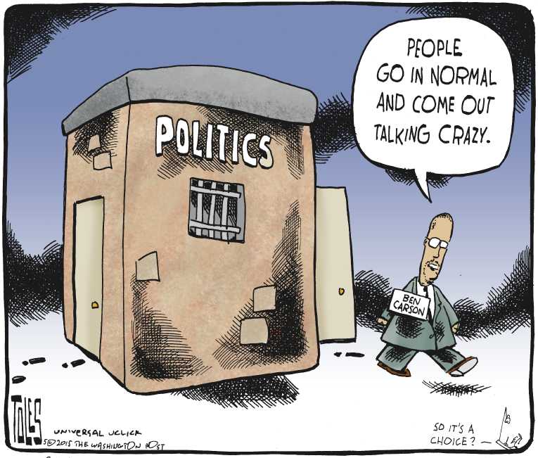 Political/Editorial Cartoon by Tom Toles, Washington Post on More Presidential Hopefuls Declare
