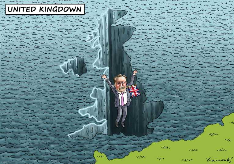 Political/Editorial Cartoon by Marian Kamensky, Slovakia on Conservatives and Cameron Win