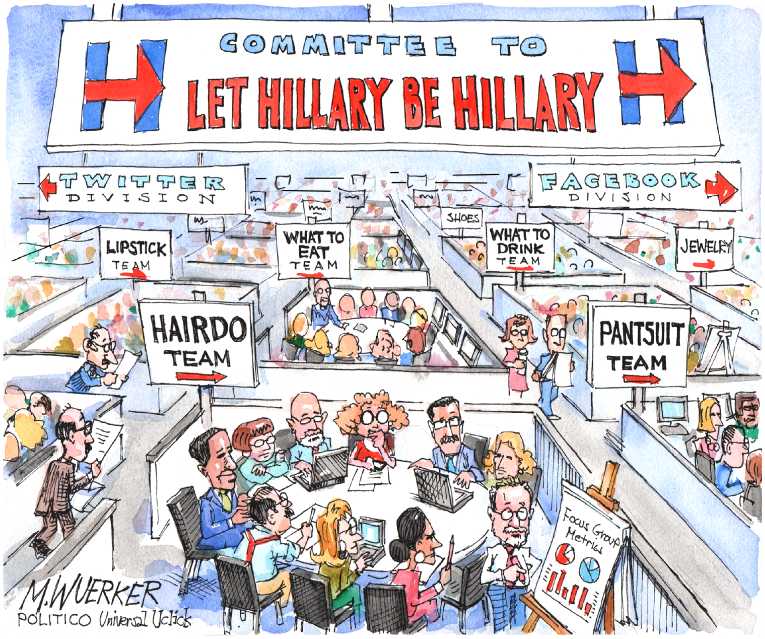Political/Editorial Cartoon by Matt Wuerker, Politico on 2016 Presidential Race Heats Up
