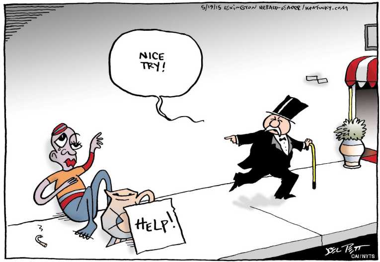 Political/Editorial Cartoon by Joel Pett, Lexington Herald-Leader, CWS/CartoonArts Intl. on US Economy Stalls