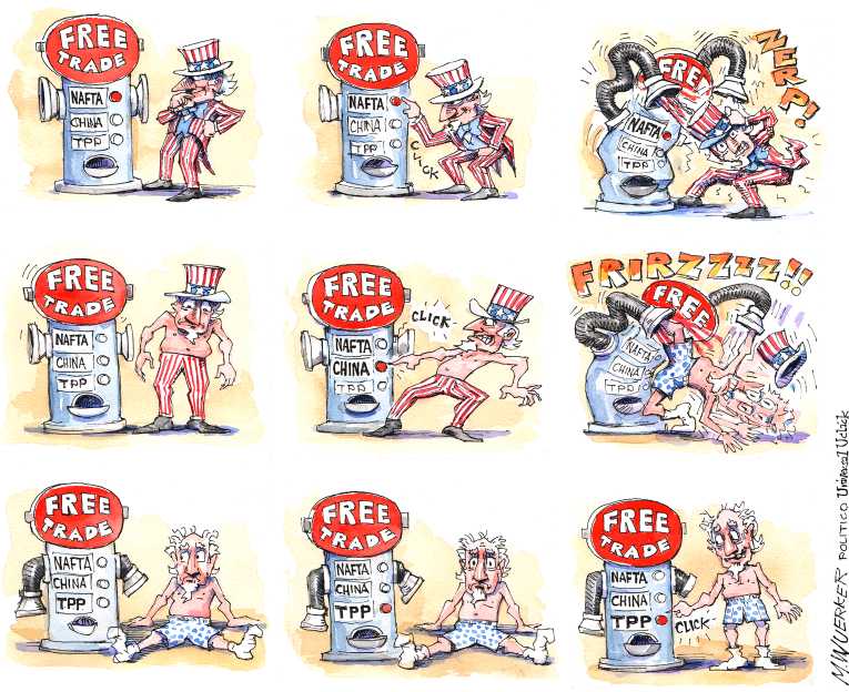 Political/Editorial Cartoon by Matt Wuerker, Politico on 6 Major Banks Fined