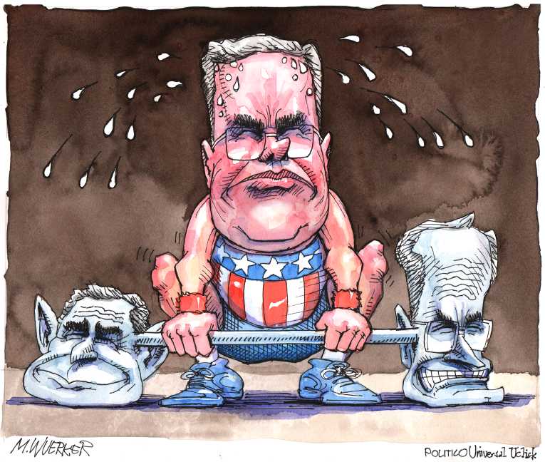 Political/Editorial Cartoon by Matt Wuerker, Politico on Presidential Hopeful Field Expands