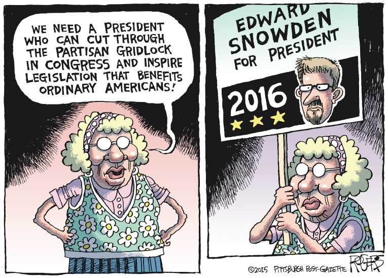 Political/Editorial Cartoon by Rob Rogers, The Pittsburgh Post-Gazette on Presidential Race Wide Open