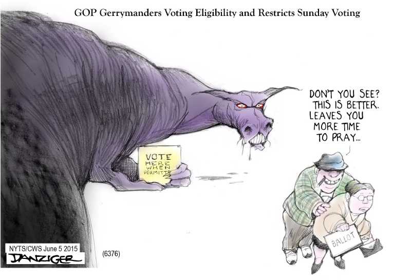 Political/Editorial Cartoon by Jeff Danziger, CWS/CartoonArts Intl. on Presidential Race Wide Open