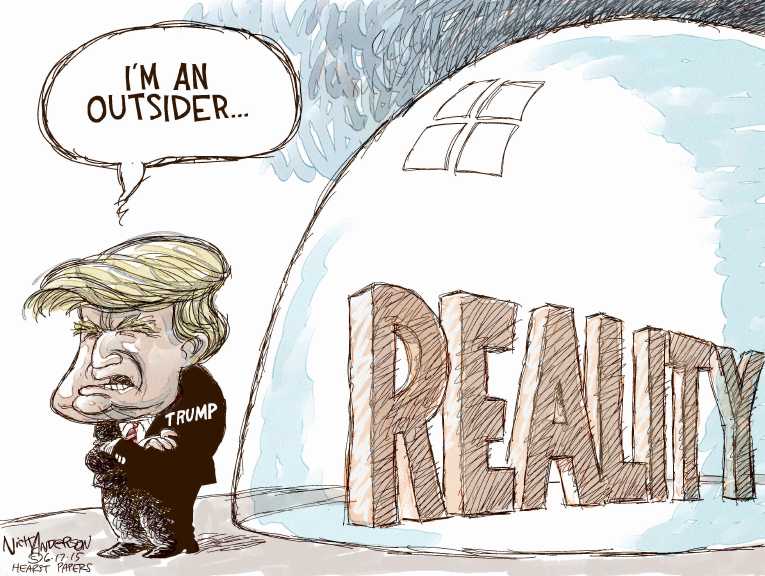 Political/Editorial Cartoon by Matt Wuerker, Politico on Jeb & Trump Declare