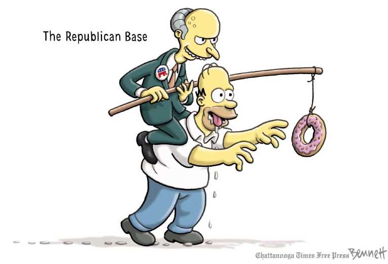 Political/Editorial Cartoon by Clay Bennett, Chattanooga Times Free Press on GOP Uniting