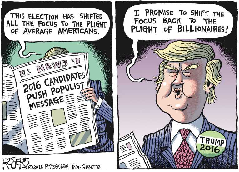 Political/Editorial Cartoon by Rob Rogers, The Pittsburgh Post-Gazette on Presidential Candidates Battle