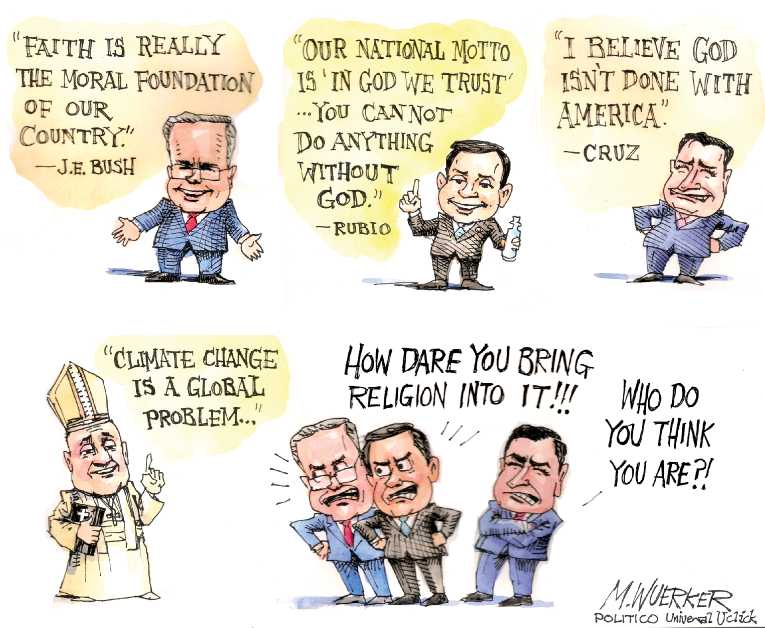 Political/Editorial Cartoon by Matt Wuerker, Politico on Presidential Candidates Battle