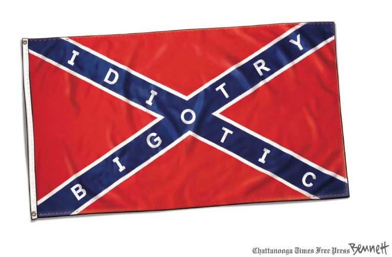 Political/Editorial Cartoon by Clay Bennett, Chattanooga Times Free Press on Confederate Flag Debate Intensifies